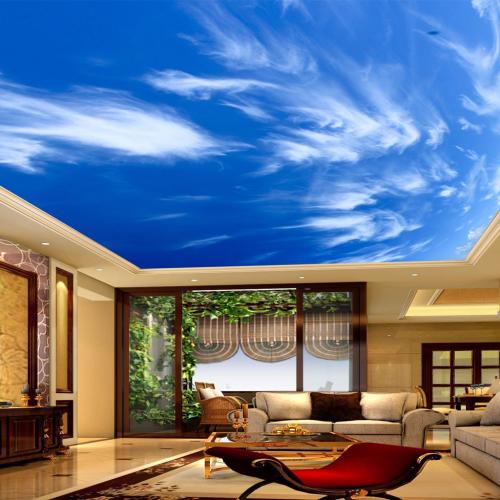 3D-Wallpaper-Customized-Mural-Non-Woven-HD-Blue-Sky-White-Clouds-Roof-Ceiling-Decoration-3D-Wall